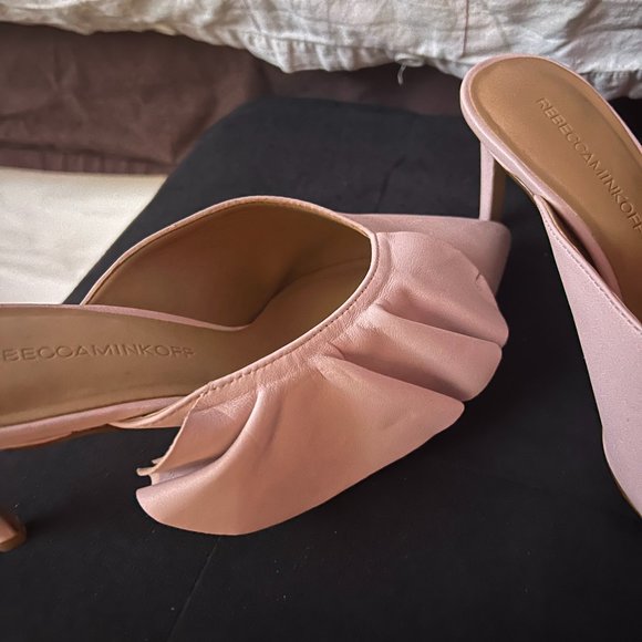 Rebecca Minkoff Giov Pink Heeled Mules - Picture 3 of 7